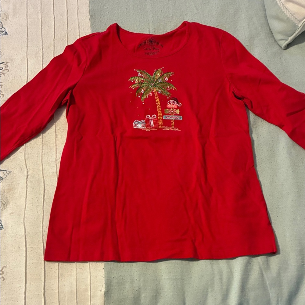 Coral Bay Vibrant Red Floral Top